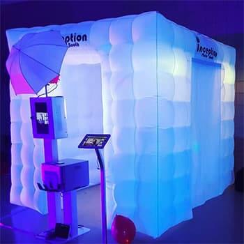 An image of our inflatable photo booth glow experience