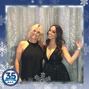 An picture we took in our photo booth at the M.A.P holiday christmas party event.